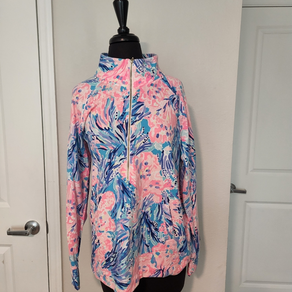 Lilly Pulitzer Pink and Blue Floral Jacket - Picture 3 of 11